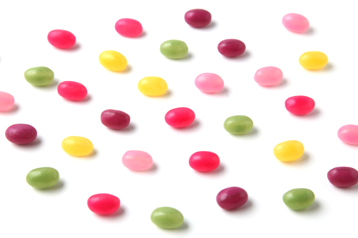Colorful Gummies Jelly Candy White Background