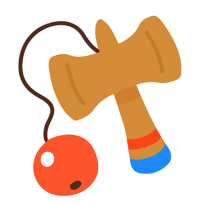 Clip art of simple and cute kendama No main line