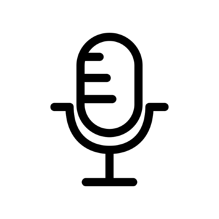 Modern microphone stands and microphone icons. Recording microphones. Vector.
