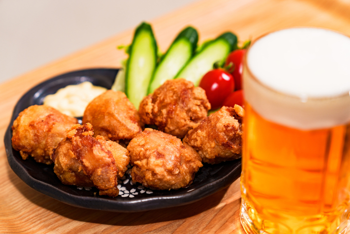 Karaage and beer are izakaya's most popular menu items.