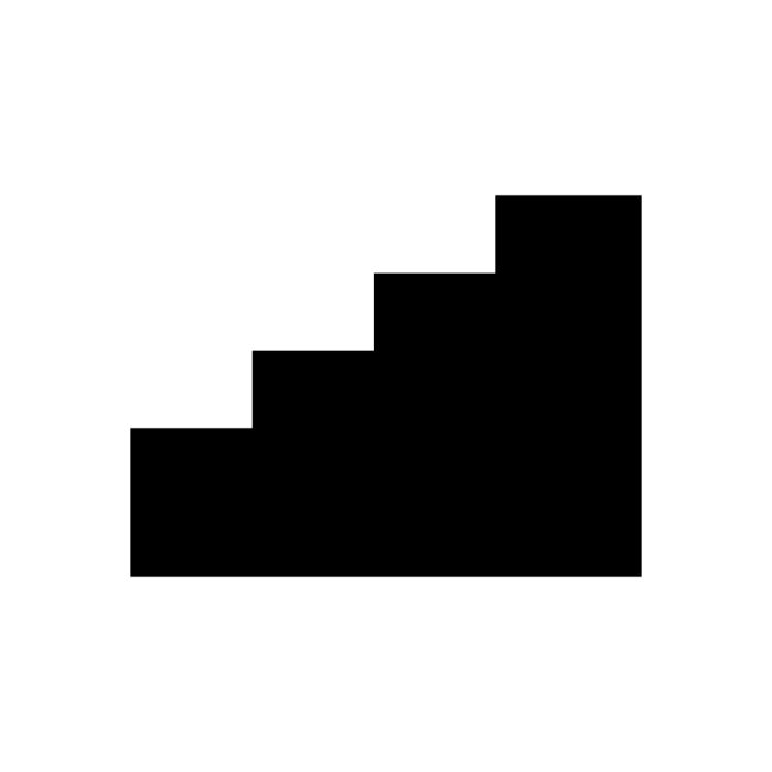 Silhouette icon of staircase. Floor. Vector.