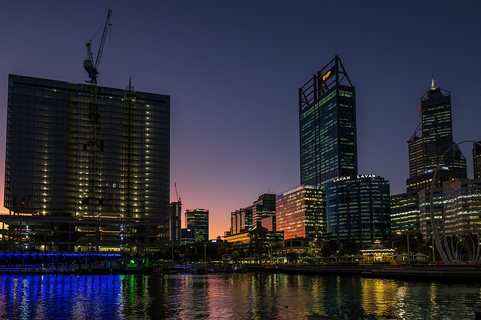 Sunset at Elizabeth Quay Perth Australia