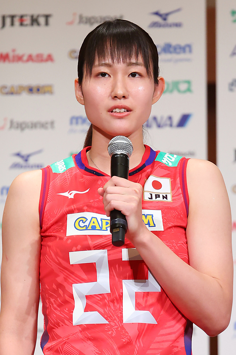 2023 Volleyball Japan Women s National Volleyball Team Kickoff Press Conference Erina Ogawa  JPN  MAY 8, 2023   Volleyball : Japan Volleyball Association  JVA  kich off press conference in Tokyo, Japan. 2023 Japan Volleyball Association  JVA  kich off press conference in Tokyo, Japan. JVA annouced the 2023 Japan Women s national team squad  Photo by Yohei Osada AFLO SPORT 