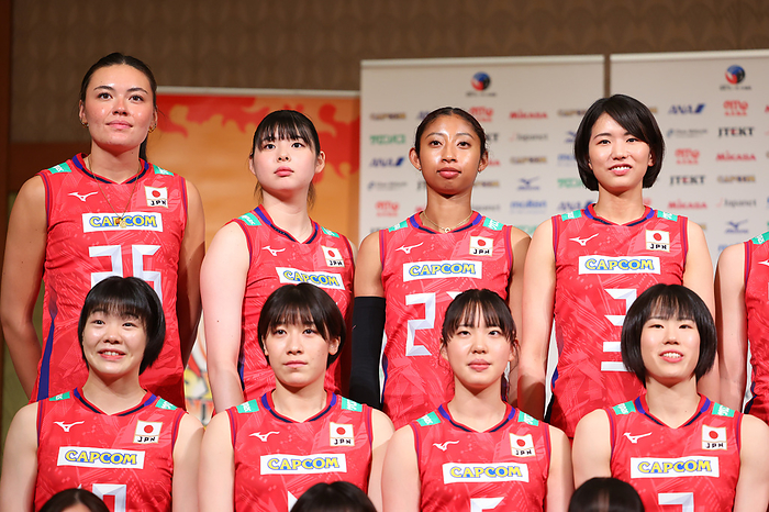 2023 Volleyball Japan Women s National Volleyball Team Kickoff Press Conference Japan women s team group  JPN  MAY 8, 2023   Volleyball : Japan Volleyball Association  JVA  kich off press conference in Tokyo, Japan. 2023 Japan Volleyball Association  JVA  kich off press conference in Tokyo, Japan. JVA annouced the 2023 Japan Women s national team squad  Photo by Yohei Osada AFLO SPORT 