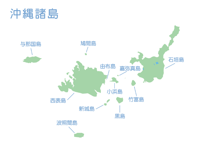 Map of Okinawa Islands Ishigaki - Iriomote