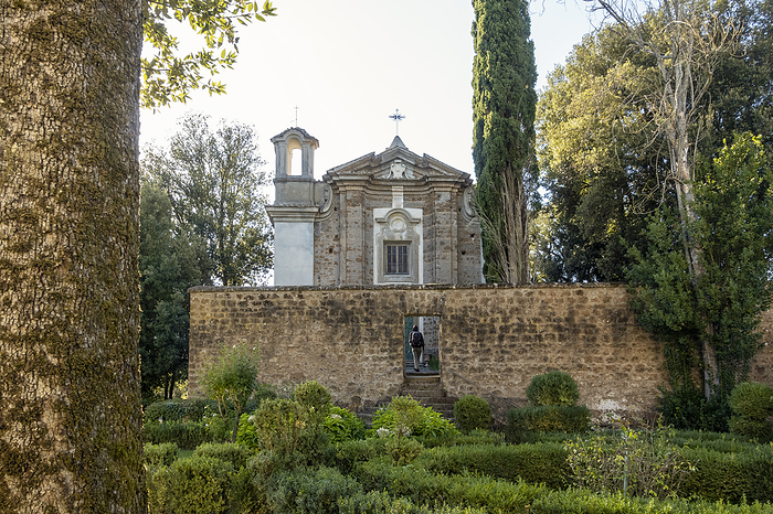 Italy, Lazio, Sutri, Entrance of Chiesa di Santa Maria del Monte church