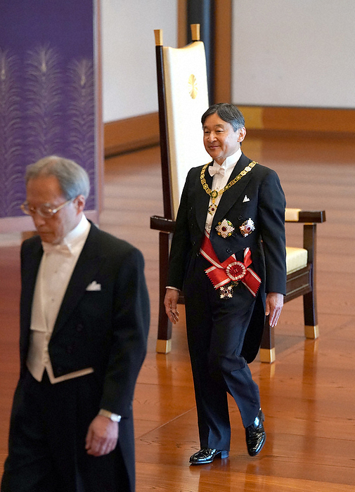 Grand Cordon Oyasama Ceremony at the Imperial Palace Emperor Akihito leaves the Imperial Palace after the Grand Cordon of the Grand Cordon of the Order of the Crown Prince at the Pine Room of the Imperial Palace, May 9, 2023, 10:39 a.m.  Representative photo 