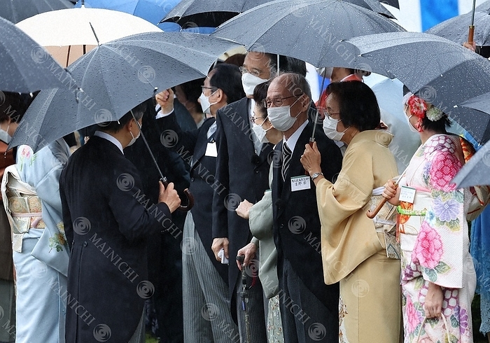 2023 Spring Garden Party for the first time in 5 years Nobel Prize in Chemistry laureate Akira Yoshino  center  attends the first garden party held in four and a half years at Akasaka Gyoen in Minato Ward, Tokyo, Japan, at 3:03 p.m. on May 11, 2023  photo by Takeshi Inokai .