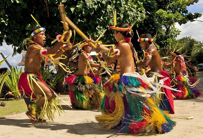 Traditional  Stick Dance  on Yap Island, Micronesia Traditional bamboo dance, Yap Island, Yap Islands, Federated States of Micronesia, Federated States of Micronesia
