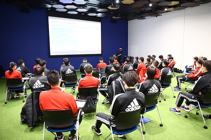 Professional referee training Referees druing a video assistant referee  VAR  training at Prince Takamado Memorial JFA YUME Field in Chiba, Japan, January 21, 2023.  Photo by JFA AFLO    