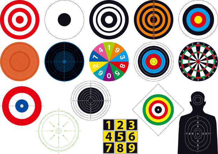 All kinds of targets Target illustration set