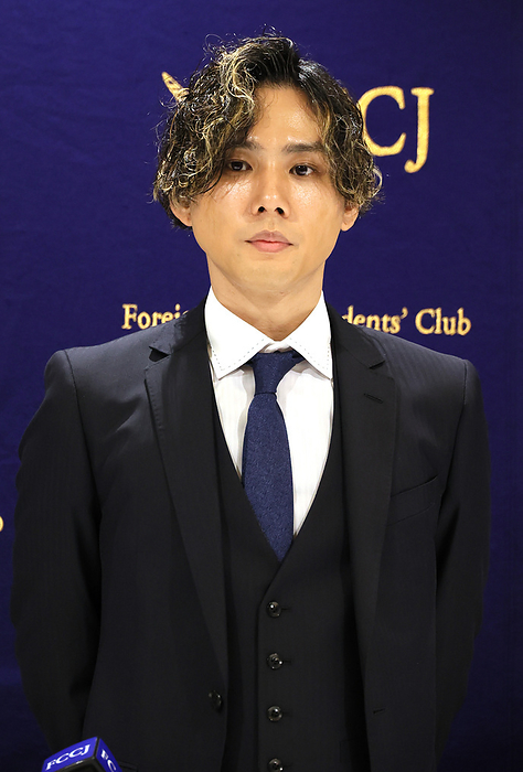 Japanese actor and dancer Yasushi Hashida, alleged victim of Johnny Kitagawa speaks at the FCCJ May 26, 2023, Tokyo, Japan   Japanese actor and dancer Yasushi Hashida, former member of a boys group Johnny s Jr. speaks at the Foreign Correspondents  Club of Japan in Tokyo on Friday, May 26, 2023. Hashida spoke out that he was sexually abused from Johnny Kitagawa who died in 2019. Johnny Kitagawa is the founder of Johnny and Associates, Japan s leading production agency of boys bands.      photo by Yoshio Tsunoda AFLO 