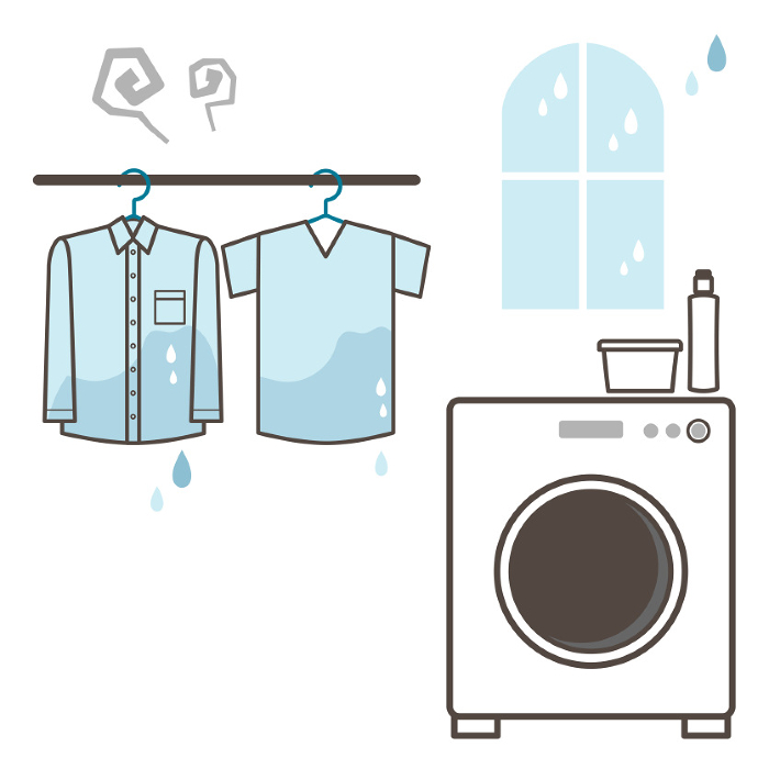 Clip art of washing clothes dry simple line drawing