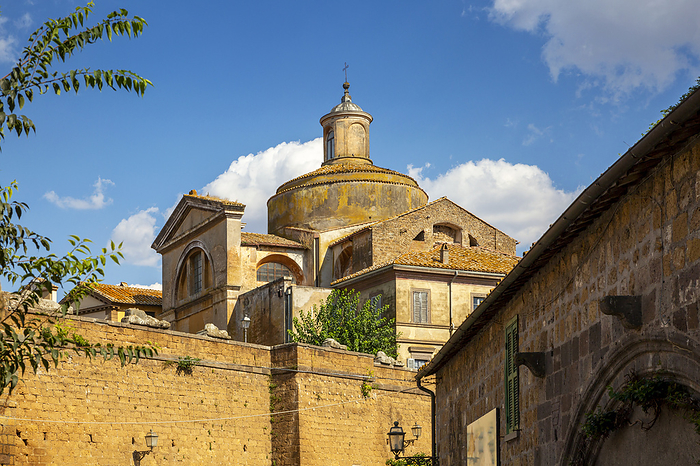 Italy, Lazio, Tuscania, Exterior of Chiesa di San Lorenzo church