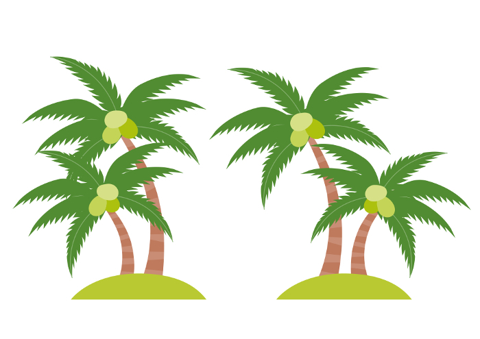 Set of illustration of palm tree_1