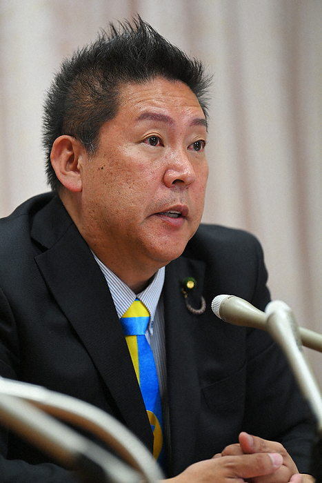 Suspect Gershey to return to Japan, Tachibana to meet with him. Takashi Tachibana, a member of the Political Women s 48 Party, holds a press conference following the scheduled return of the Gershie suspects to Japan, in Chiyoda ku, Tokyo, June 4, 2023, 3:03 p.m. Photo by Ririko Maeda.