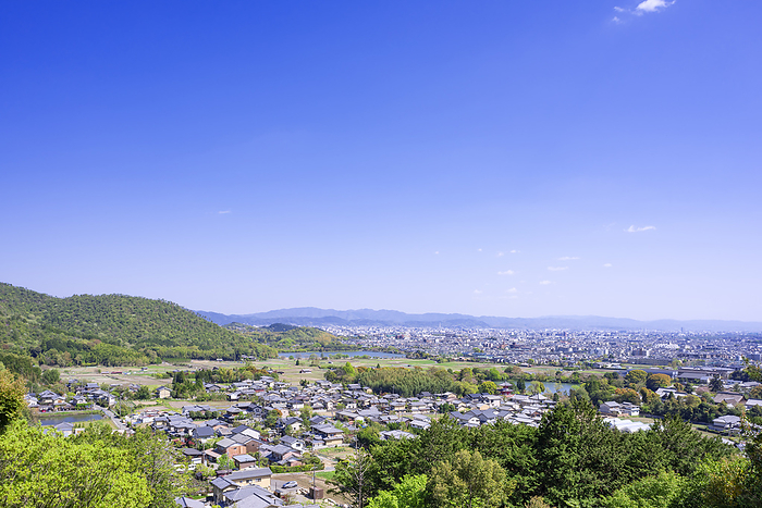 Sagano Kyoto City View of Kyoto from the approach to the Saga Emperor s Mausoleum 