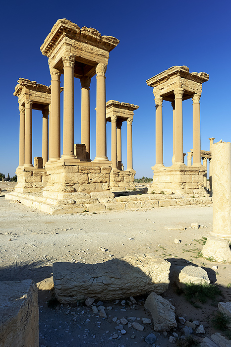 Cultural site of Palmyra in Syria, partially destroyed by IS, 2021 Cultural site of Palmyra in Syria, partially destroyed by IS, 2021, by Zoonar Marco Brivio
