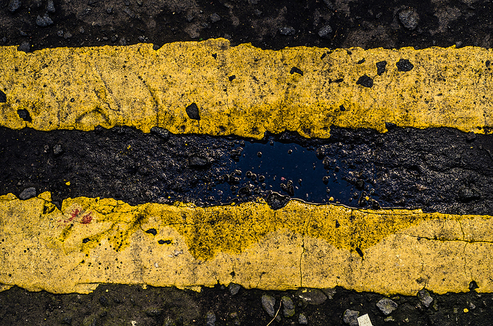 Grungy Yellow UK Road Markings Grungy Yellow UK Road Markings, by Zoonar Mr Doomits