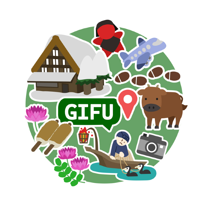 Gifu Prefecture Icon Set Circle