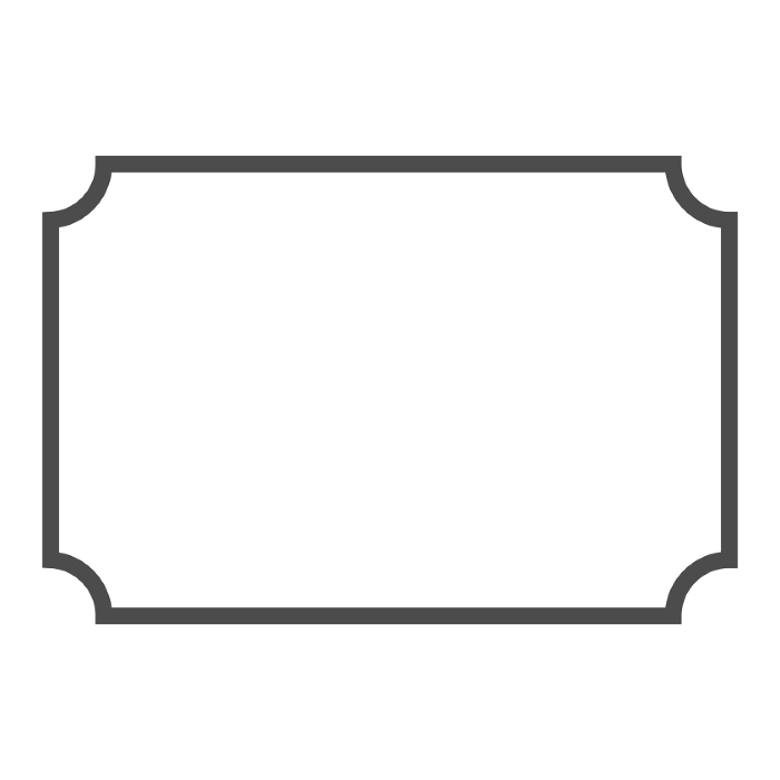 Vector icon illustration of a simple line drawing representing a ticket