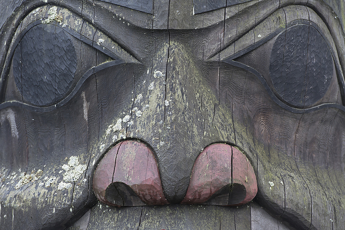 NA Close up of a totem pole  Petersburg, Alaska, United States of America, by Michael Melford   Design Pics