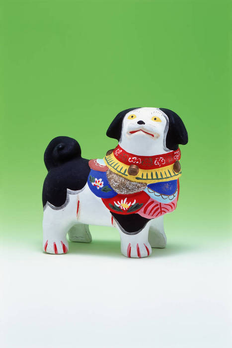 Four standing canines, Obata dolls