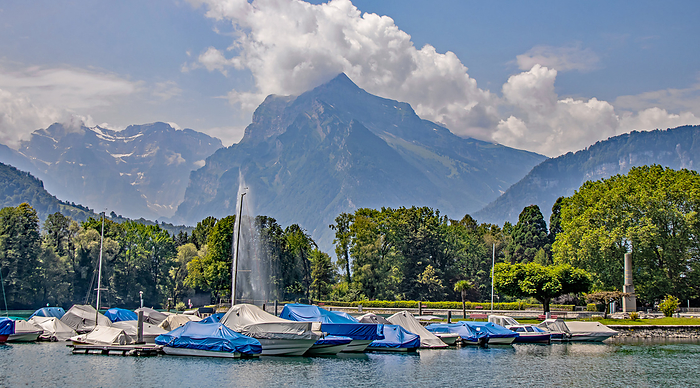 Switzerland Leisure harbor Weesen on Lake Walen Switzerland, by Zoonar Falke