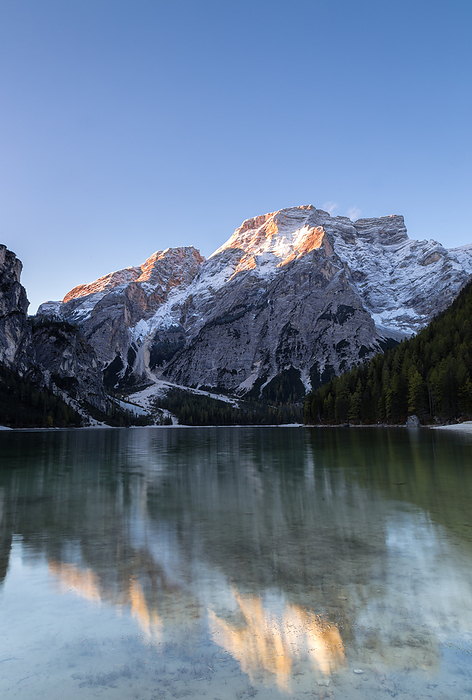 Daybreak at the Pragser Wildsee, Dolomites, South Tyrol Daybreak at the Pragser Wildsee, Dolomites, South Tyrol, by Zoonar Robert Jank
