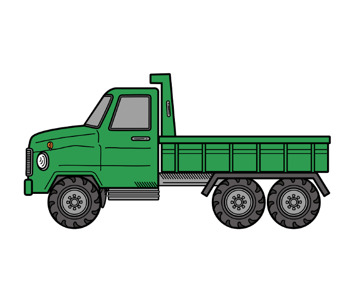 Working car dump truck vector illustration