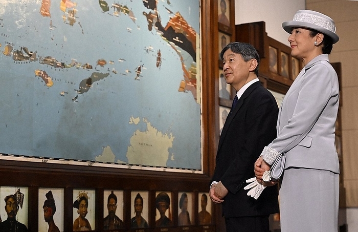 Their Majesties visit Indonesia Their Majesties the Emperor and Empress of Japan view a map of Indonesia s ethnic diversity at the National Museum in Jakarta on June 20, 2023, at 10:34 a.m.  Representative photo 