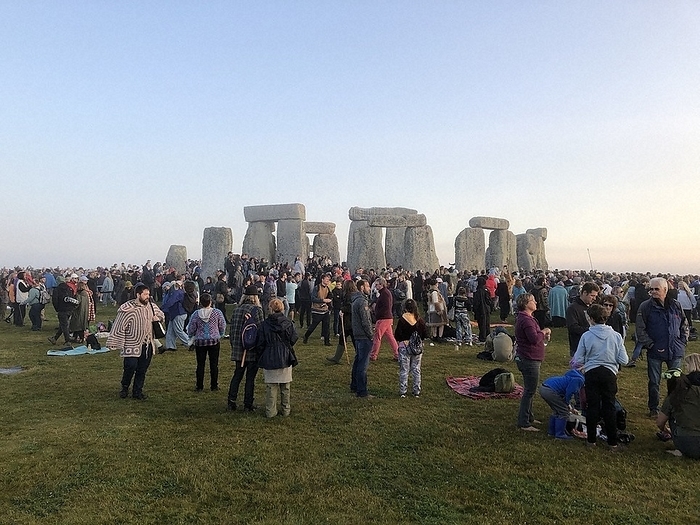 2023 Summer Solstice Celebration at Stonehenge, England The stones of Stonehenge, a World Heritage site in southern England, are normally inaccessible, but they are specially opened during events such as the summer solstice, 5:14 a.m. June 21, 2023  photo by Koichi Shinoda.