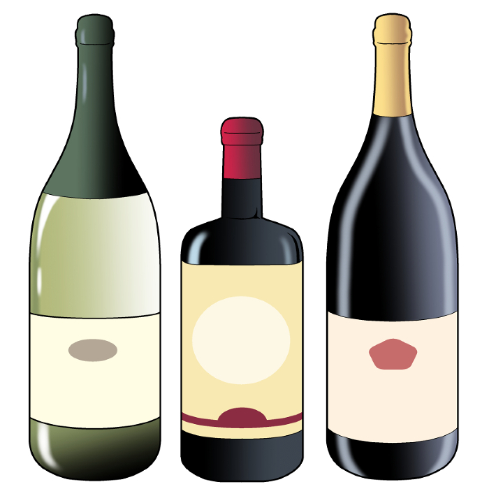 Clip art of a bottle of alcohol [wine, whiskey, BAR, liquor bottle, bottle, Western liquor, liqueur, alcohol].