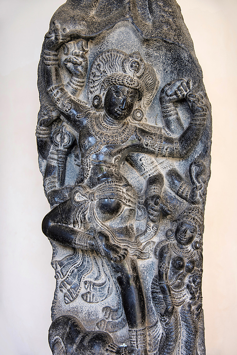 THANJAVUR, TAMIL NADU, INDIA, January 2018, Carved stone idol displayed at the Art Gallery, Maratha Royal Palace Museum THANJAVUR, TAMIL NADU, INDIA, January 2018, Carved stone idol displayed at the Art Gallery, Maratha Royal Palace Museum, by Zoonar RealityImages