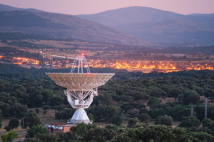 Large radio telescope antenna dish Large radio telescope antenna dish, by Zoonar DAVID HERRAEZ