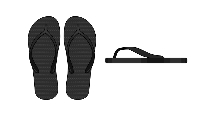 Flip-flops (beesan) vector template illustration
