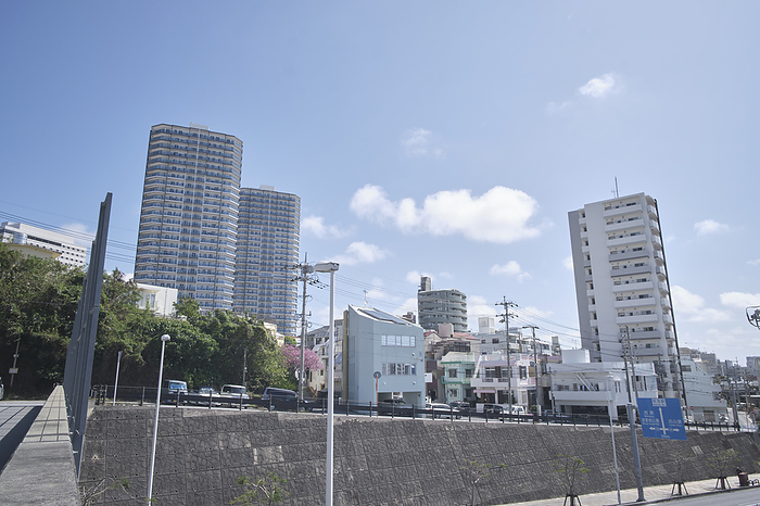 Naha City Omoromachi A general view of a residential area of Omoromachi in Okinawa, Japan, February 13, 2023.  Photo by AFLO 