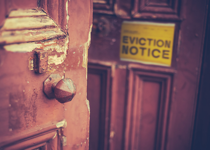 Eviction Notice On Door Eviction Notice On Door, by Zoonar Roy Henderson