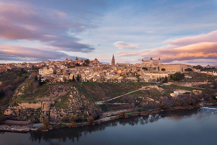 Toledo, Spain old town skyline at sunrise. Toledo, Spain old town skyline at sunrise.