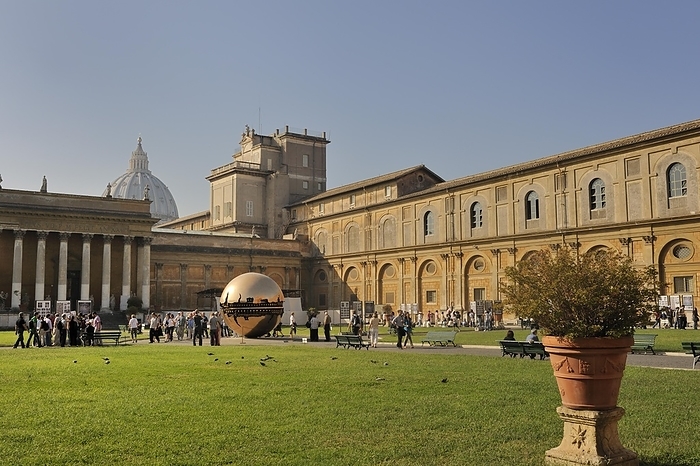 Vatican Museums Cortile della Pigna courtyard, Vatican Museums, Vatican City, Rome, Lazio, Italy, Europe