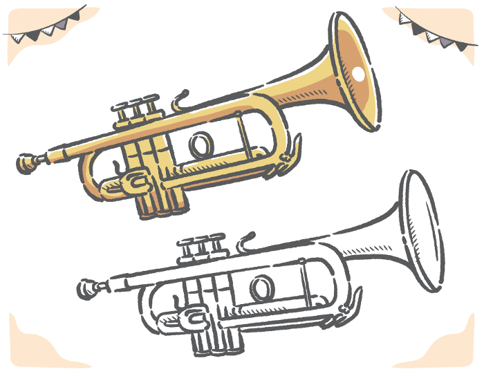 Hand-Drawn Trumpet Material