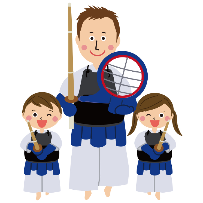Pop children Kendo Lessons Sensei and boy girl
