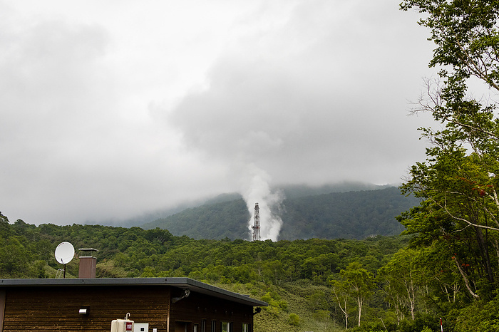 Steam eruption in Rankoshi, Hokkaido Steam is erupting from a geothermal power generation research site in Rankoshi, Hokkaido, Japan on July 7, 2023. High levels of arsenic have been found in water at a drilling site.  Photo by Osamu Niwa AFLO 