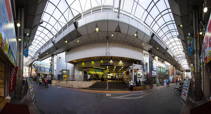 Tobu Tojo Line Oyama Station panoramic composition