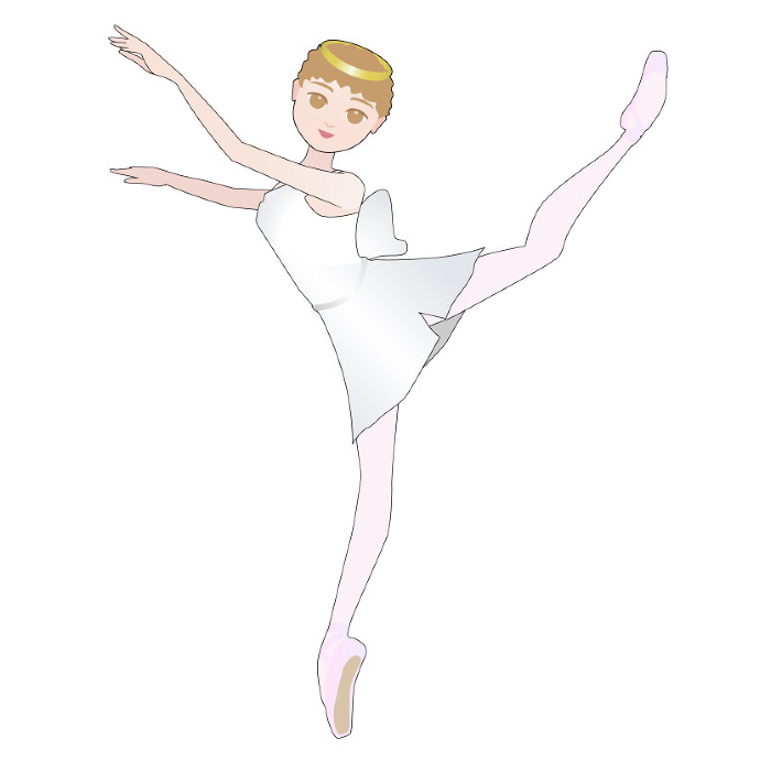 Illustration of a dancer_Image of a ballerina dancing Cupid in the ballet 