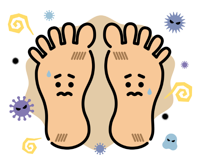 Unhygienic feet With face (both feet)