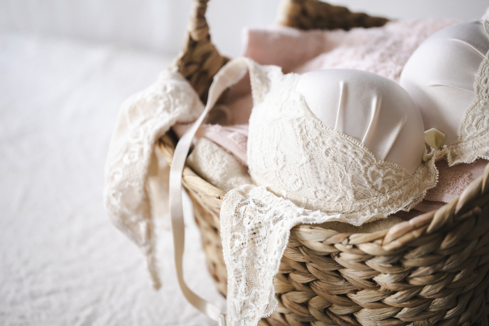 Brassiere and laundry basket - underwear laundry image material