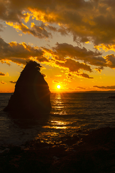 Tateishi Beach, Kanagawa Prefecture, Japan Evening view SONY DSC
