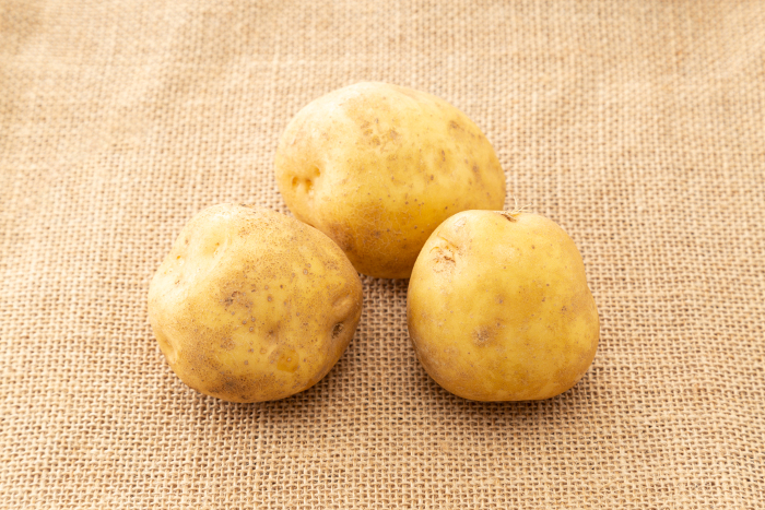 Freshly picked potatoes