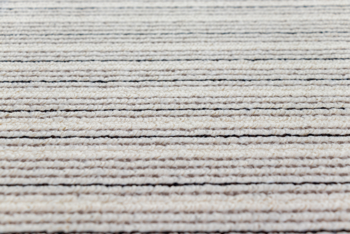 Black-and-white striped carpet